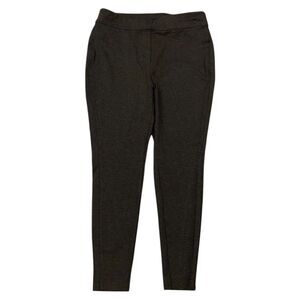 CHICO'S Ponte Knit Ankle Pants Leggings Stretch Slim Skinny Gray Sz 1 (US 8)